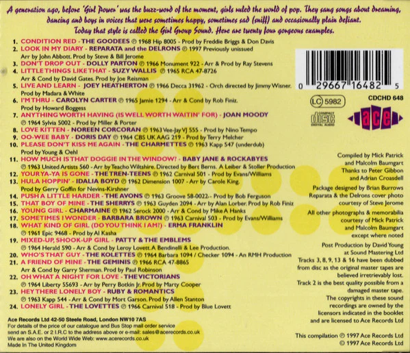 Various - Where The Girls Are... (CD) - Image 2