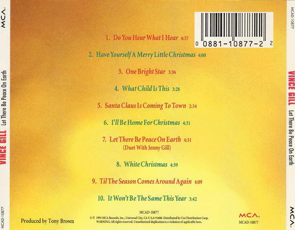 Vince Gill - Let There Be Peace On Earth (CD) - Image 2