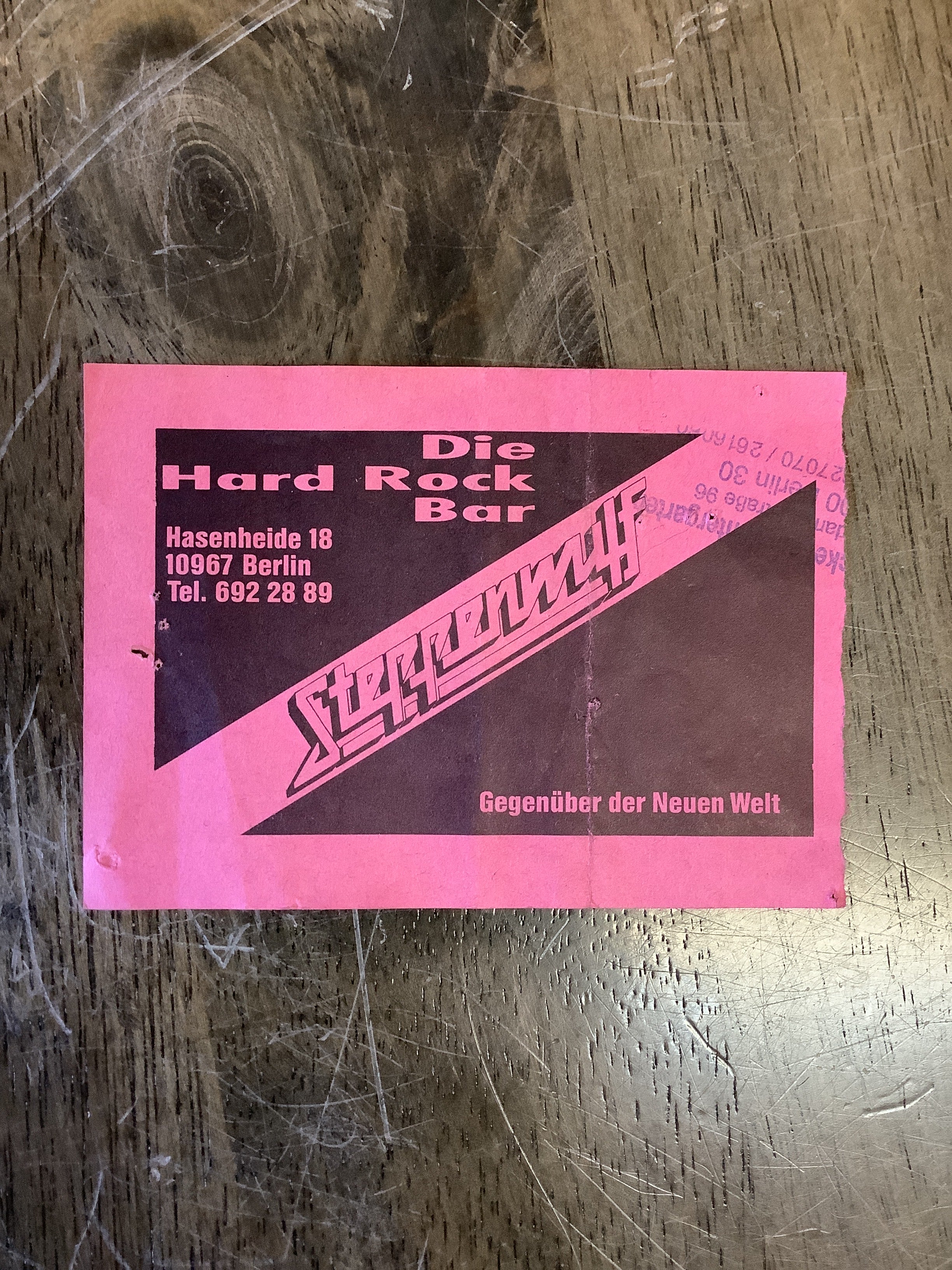 Vintage Sepultura w/ Paradise Lost Concert Ticket - Huxley's Neue Welt Berlin (11/1/1993) - Image 2