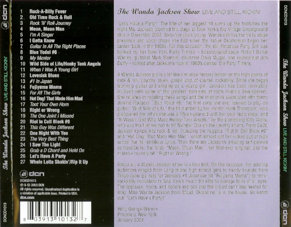 Wanda Jackson - The Wanda Jackson Show Live And Still Kickin" (CD) - Image 2