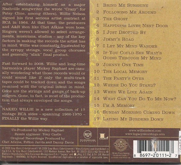 Willie Nelson - Naked Willie (CD) - Image 2