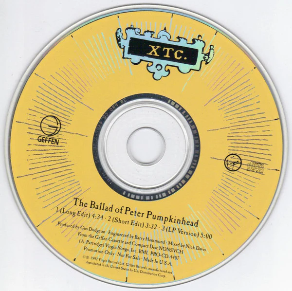 XTC - The Ballad Of Peter Pumpkinhead (CD) - Image 3