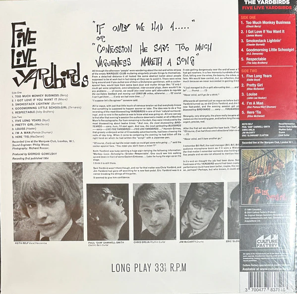 The Yardbirds - Five Live Yardbirds (Vinyl) - Image 2