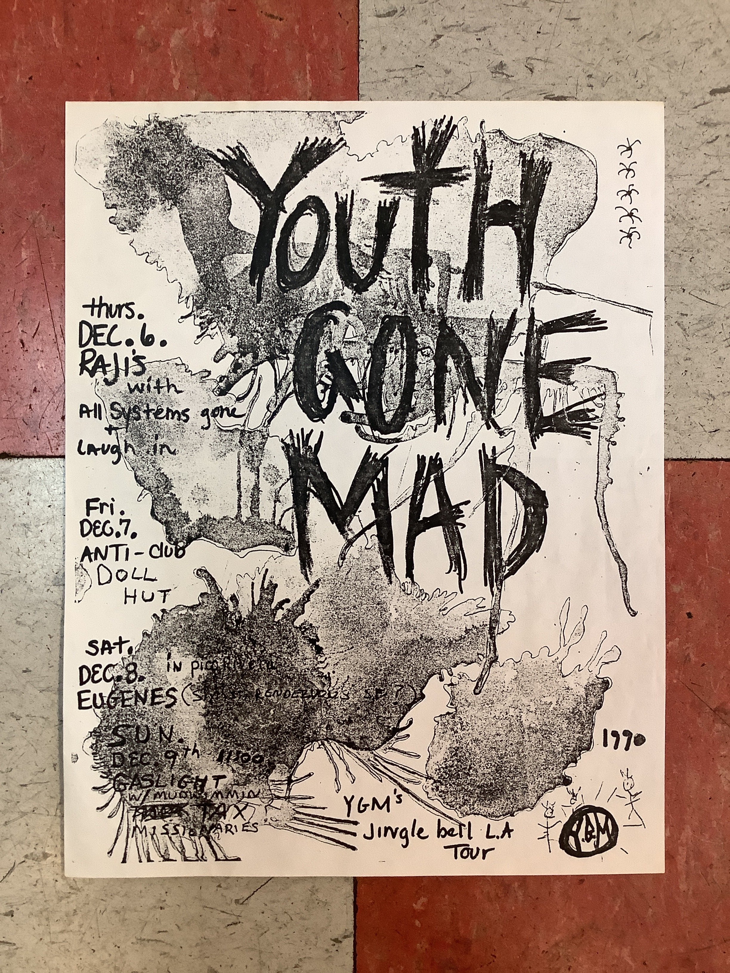 Youth Gone Mad Los Angeles Tour - 1990 (Poster)