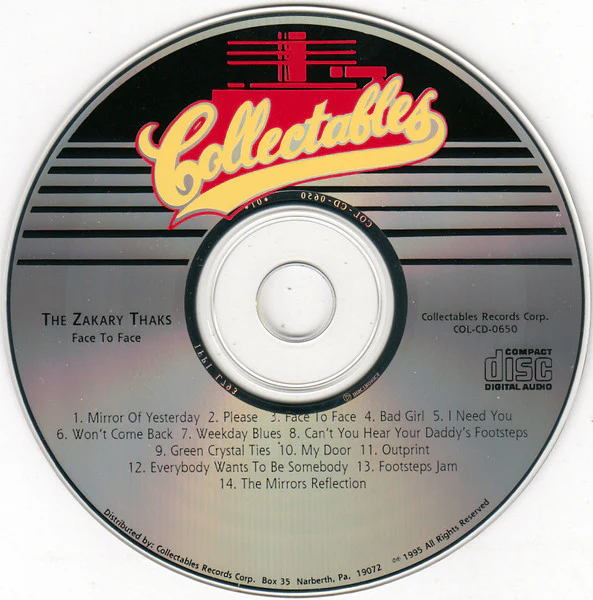 Zakary Thaks - Face To Face (CD) - Image 3