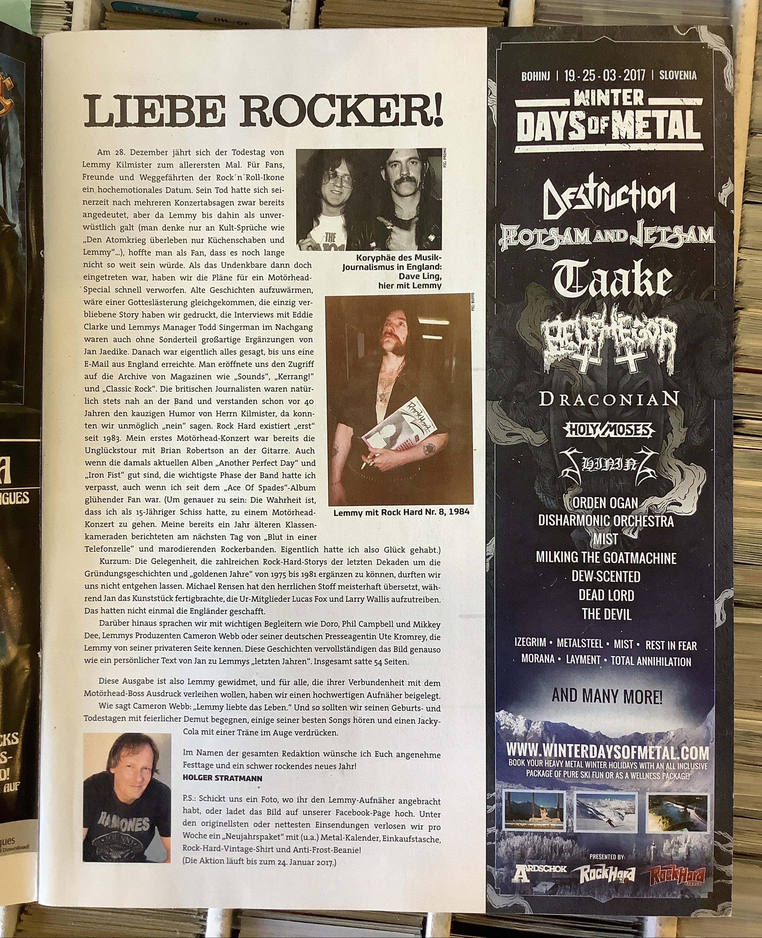 Rock Hard - Lemmy Kilmister cover - January 2017, Vol. 356 (magazine) - Image 2